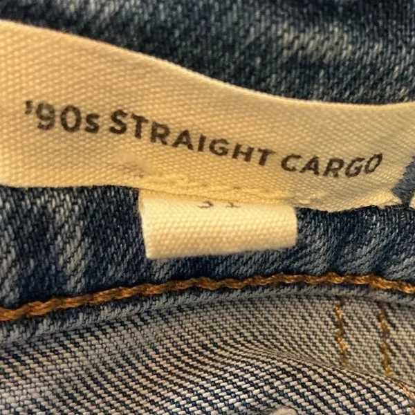 Madewell 90s Straight Cargo Jeans Womens 31 Blue Medium Wash Utility Denim Pants - Image 5