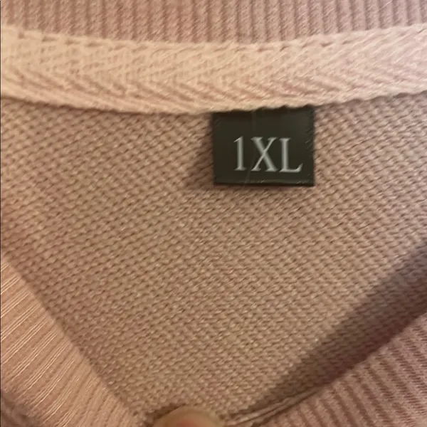 Oversized Pink Sweatshirt with Leopard Print Graphic Size XL - Image 2