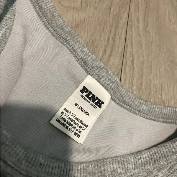 PINK Victoria's Secret Light Gray Tank Top - Image 2