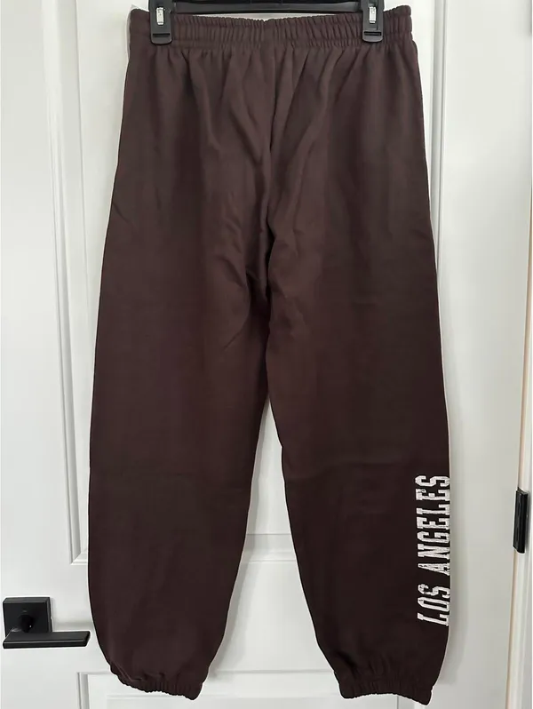 Pacsun Los Angeles Nineteen Eighty Texture Sweatpants NWT LA Brown Small - Image 6