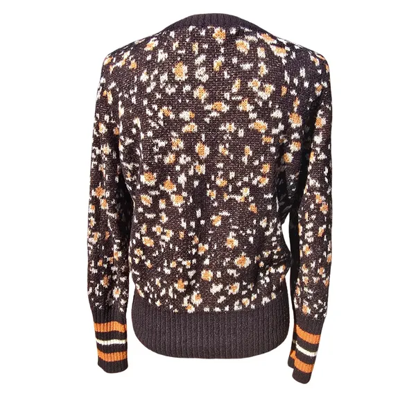 Saltwater Luxe Womens Sweater Animal Print Crew Neck Long Sleeve Knit‎ Small - Image 3