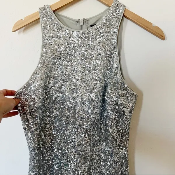 Lulus Infinite Dreams Ombre Sequin Trumpet Maxi Dress Gown Gold/Silver - Image 7