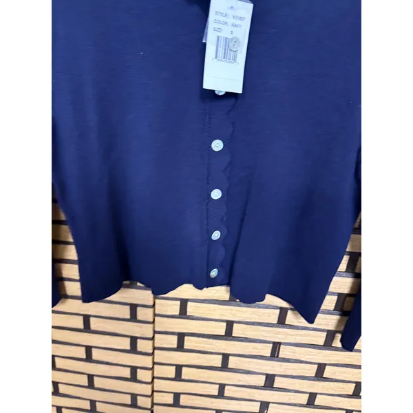 Ronni Nicole Navy Button Up Caridgan‎ Size Small - Image 4