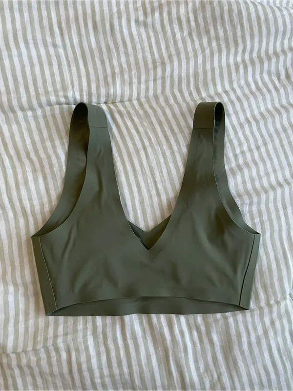 Aerie Smoothez Padded Sweetheart Bralette Size XS Olive Green Sage Second Skin - Image 5