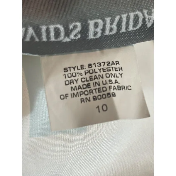 David’s Bridal Black White Floral Strapless Bridal Bridesmaid Party Dress 10 NWT - Image 10