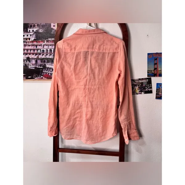 Frank & Eileen Eileen Button Down Shirt Peach - Image 8