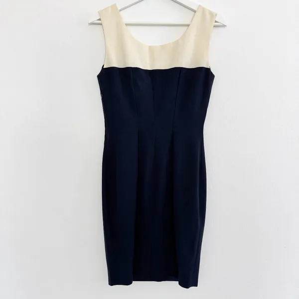 Marina Babini Dress‎ Size Medium Vintage Wool Sleeveless Button Garden Party - Image 10