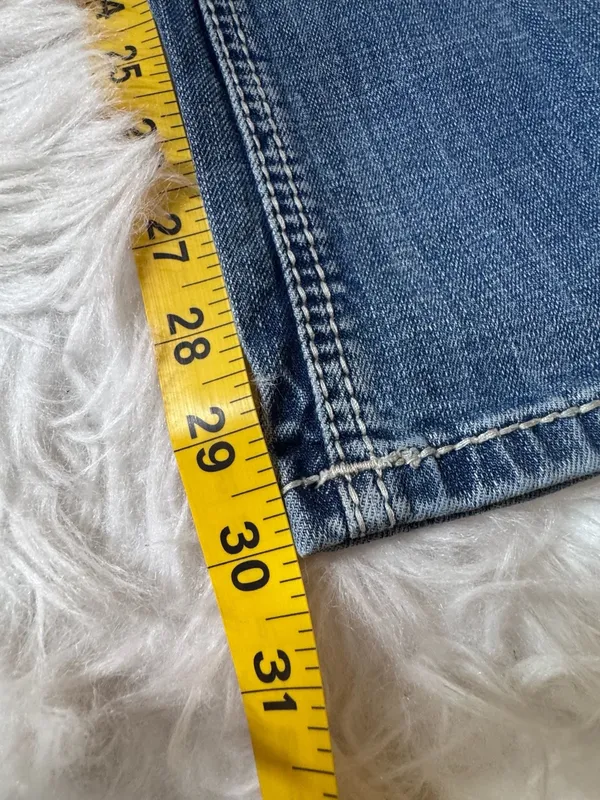 Rock & Roll Denim Medium Wash Mid Rise Bootcut Jeans Size 28x32 (see measures) - Image 10