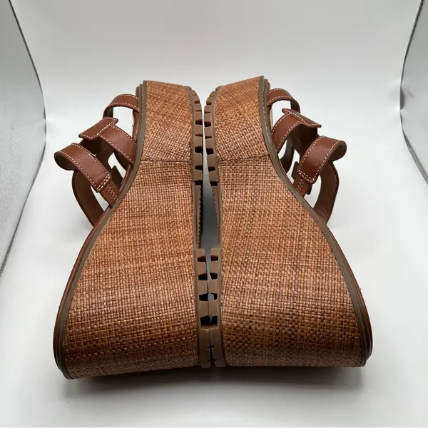 NWOB Sam Edelman Women's Laine Platform Wedge Sandal Color: Rich Cognac size 8.5 - Image 9