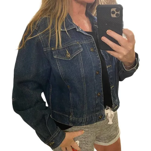 Liz Claiborne Jean Denim Jacket Size Medium - Image 5