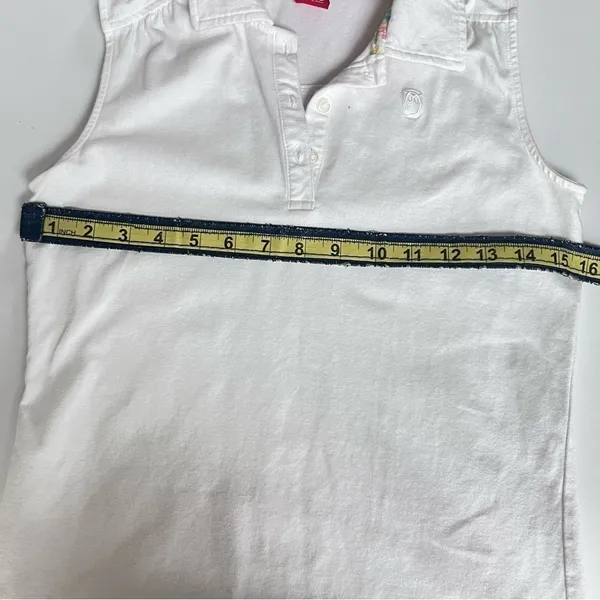 Y2K Sleeveless V-neck Collar Cotton Golf Athletic Tank Too XS Small - Image 7