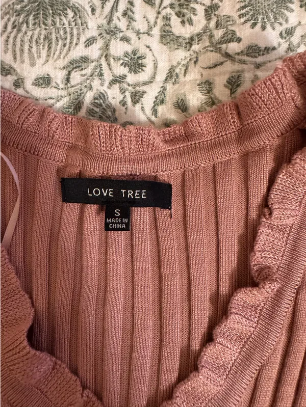 Love Tree Ribbed Button-Down Long Sleeve Top - Image 2