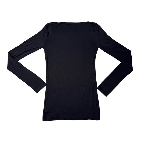 Modern Citizen Scoop Neck‎ Top Women Medium Black Excellent Long Sleeve MC21T212 - Image 4