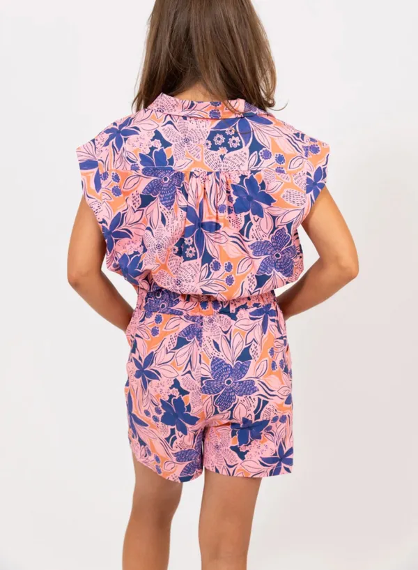 Karlie FLORAL UTILITY ROMPER NWT Size Large - Image 2