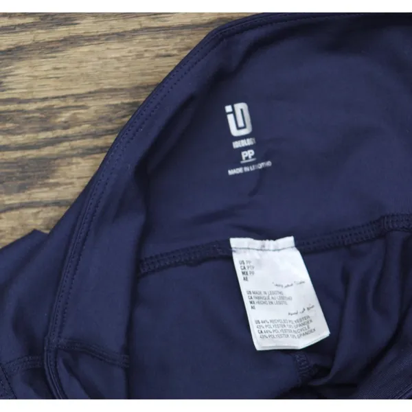 ID Ideology Womens Petite Compression High-Rise 10" Bike Shorts Navy Blue PP - Image 4