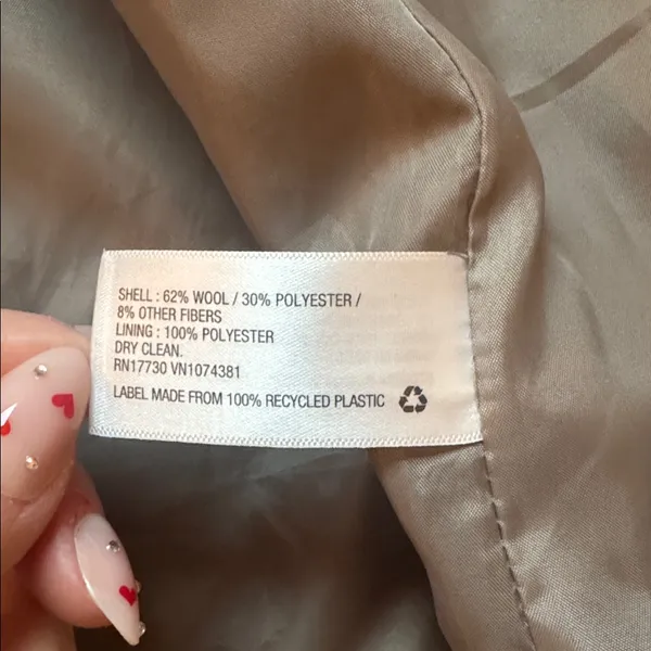 NWOT Merona® Women's Shawl Collar Coat Brown/taupe Pea Coat sz small - Image 5