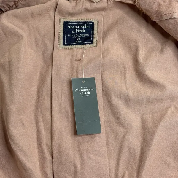 Abercrombie & Fitch Utility Jacket Womens XS Pink Military Cargo Cotton NWT - Image 9