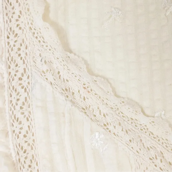 LoveShackFancy Bec Victorian Ruffle Peasant Midi Dress Farmhouse Ivory Size 2 - Image 14