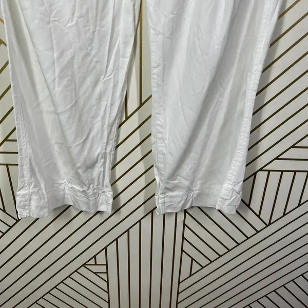 House of Harlow 1960‎ White Cropped Drawstring Pants Size US Small - Image 5