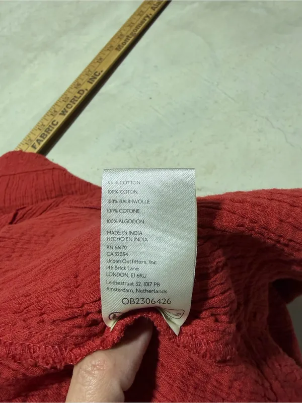Free people Red Textured tank tunic small valiant poppy MSRP$148 - Image 4