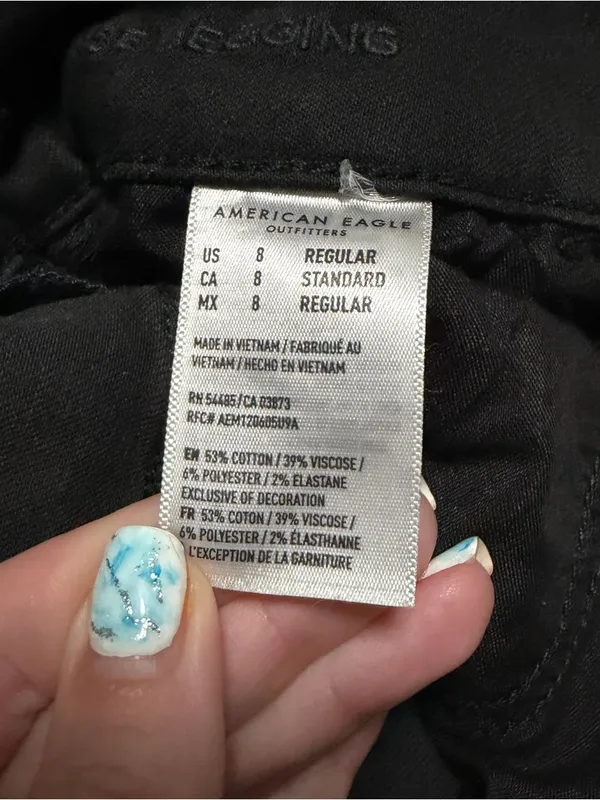 American Eagle Next Level Stretch High Rise Button Fly Distressed Skinny Jeans 8 - Image 6