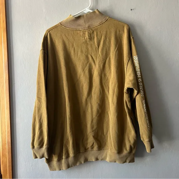 Aerie Golden Brown Mountain Season Mock Neck Sweatshirt Size Large - Image 6