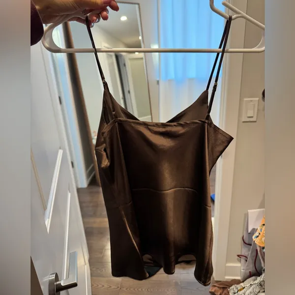 Express brown silk tank NWT - Image 3