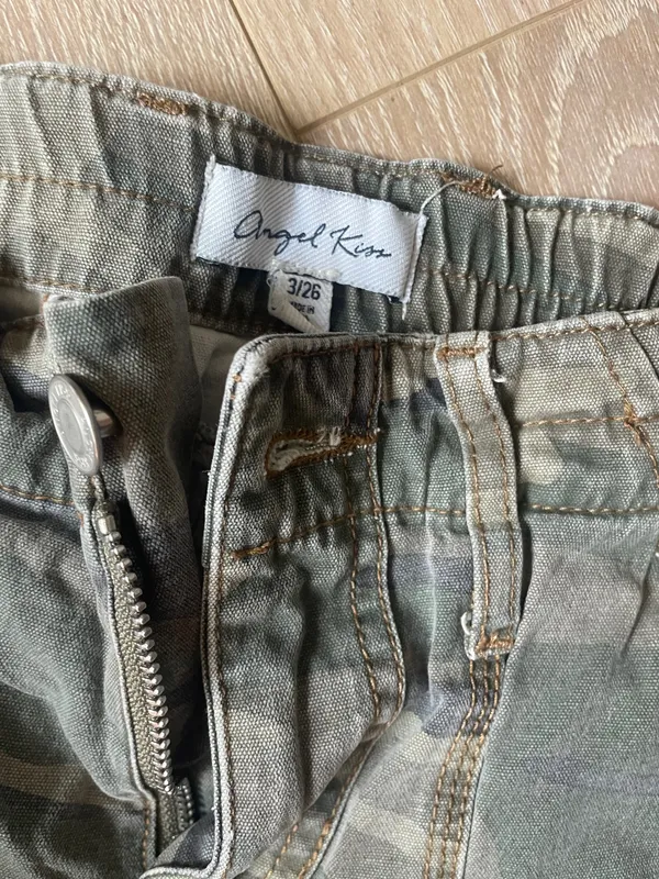Camo Cargo Baggy Pants Green Size 26 - Image 3