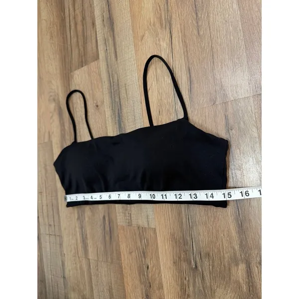 INGIA Black Bandeau Bikini Top XL‎ Stretch Minimal Swim Bralette Strap - Image 4