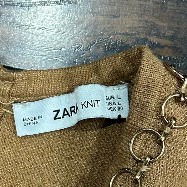 Zara knit‎ top blouse large - Image 2