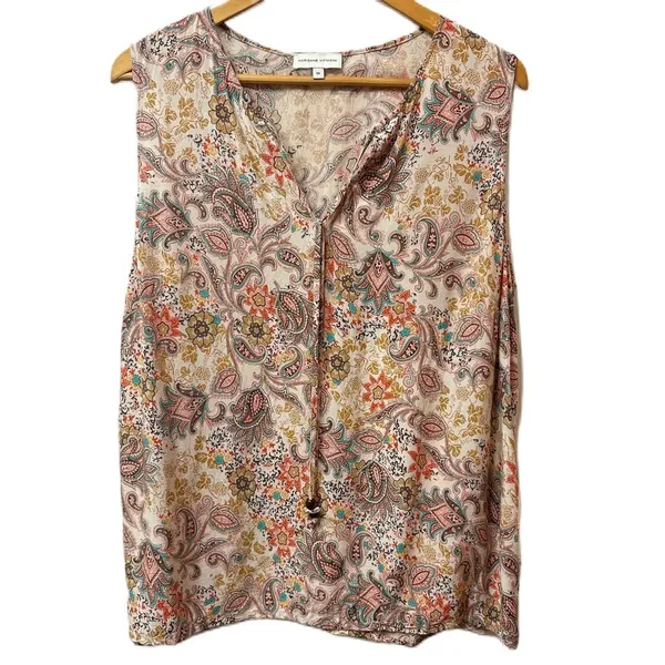 Adrienne Vittadini Paisley Print‎ Sleeveless Top Size 1X - Image 5