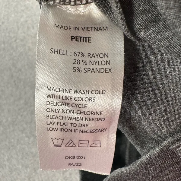 Quince Ponte Straight Leg Pant Women's X-Small Petite Charcoal Gray Pull On - Image 7