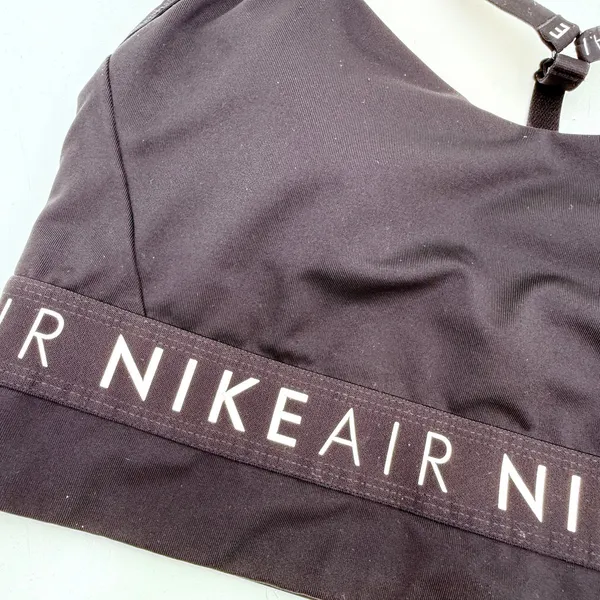 Nike Air Black Halter Sports Bra Size Large - Image 2