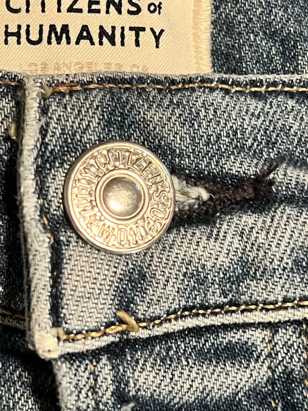Womens 25" Citizens of Humanity Annabelle Distressed Denim Cutoff Shorts - Image 5