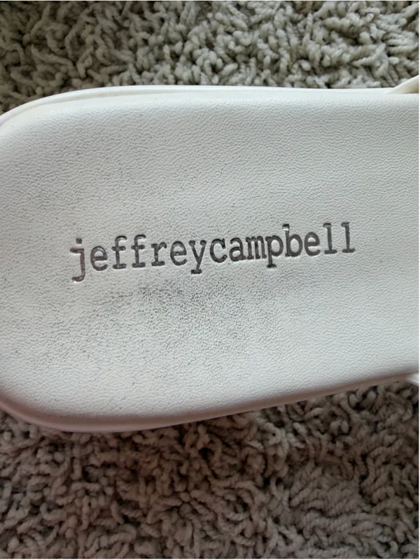 Jeffrey Campbell Bubblegum Platform Sandals Size 9 White Mod Y2K 1960s Retro - Image 6