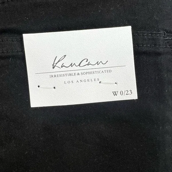 NWT KanCan High Rise Distressed Raw Fringe Hem Denim Jean Shorts 0/23 - Image 4