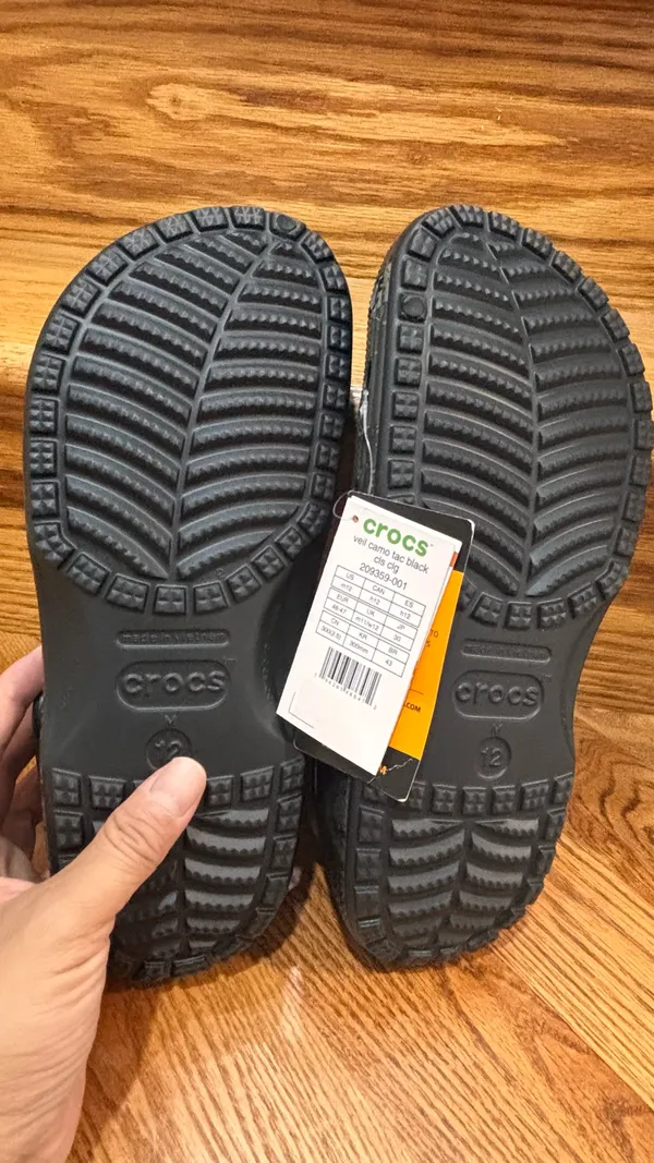 Authentic NEW Crocs Classic Veil Camo Tac Black Men Clog 209359-001 Sz M12 - Image 6