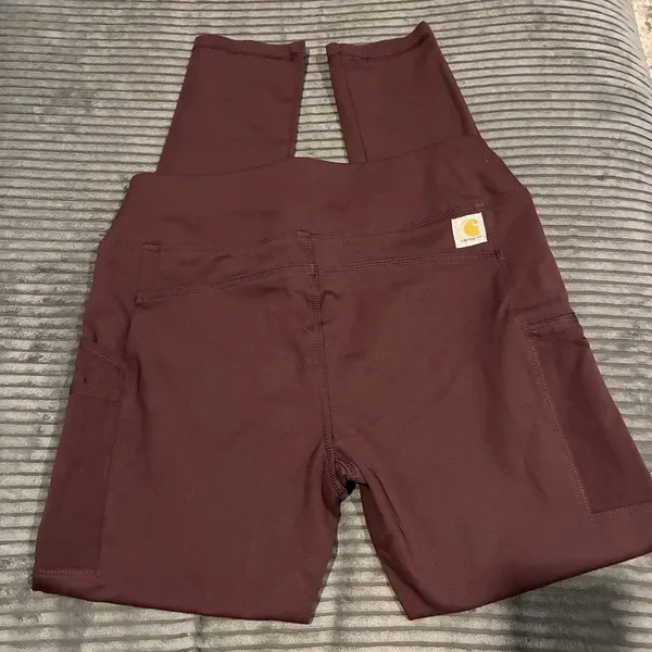 Carhartt Women's Force Fitted Lightweight Utility Leggings Brown Sz Small - Image 9