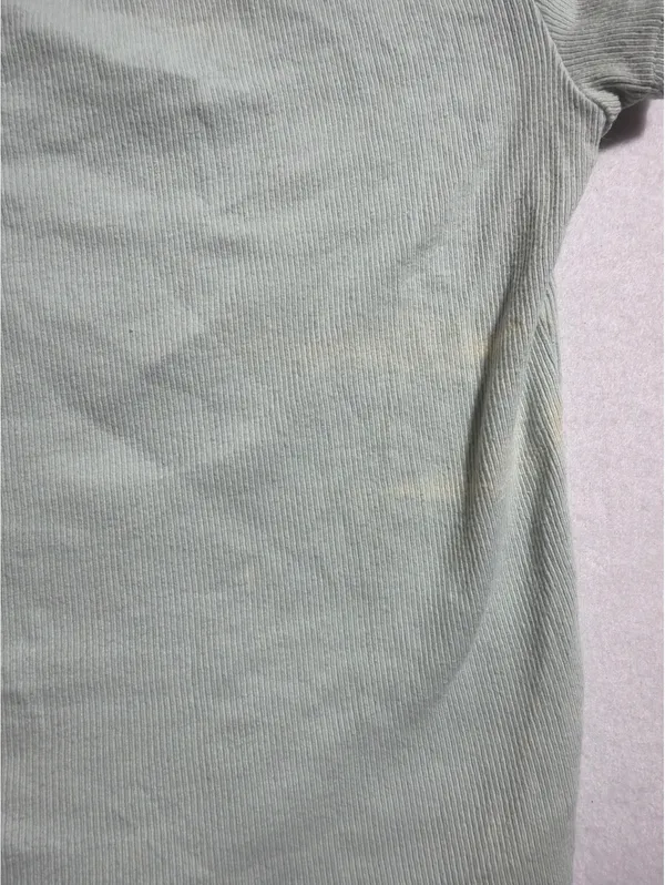 Hollister Light Green Ribbed Button-Up Crop Top XS - Image 6