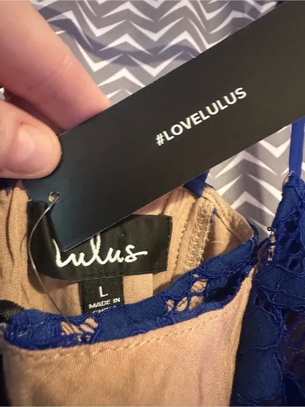 NWT Lulus | One Wish Royal Blue Lace Midi Dress, Large - Image 8
