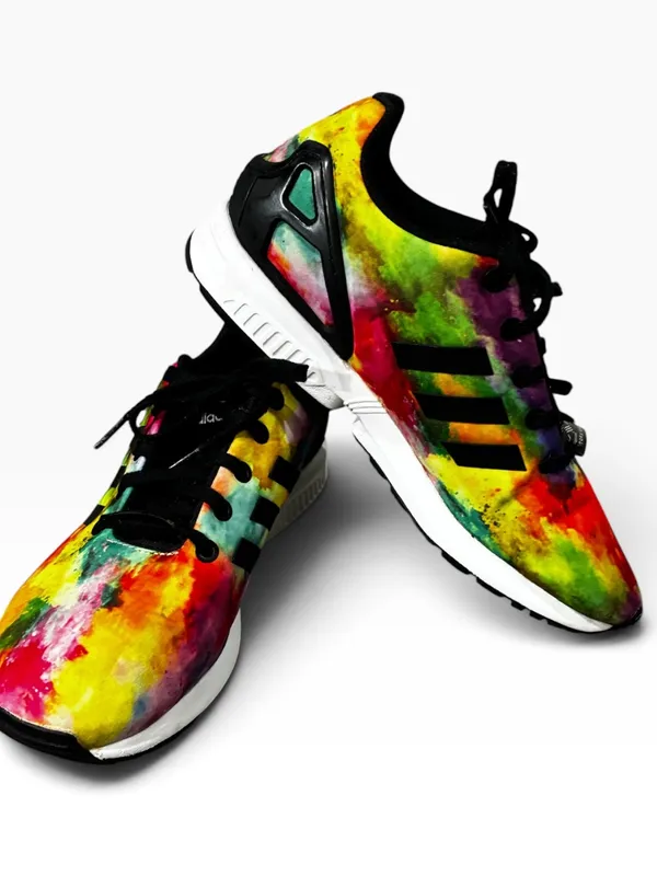 adidas Women's ZX Torsion Tie Dye Multicolor Athletic Shoe Size 7 - Image 8