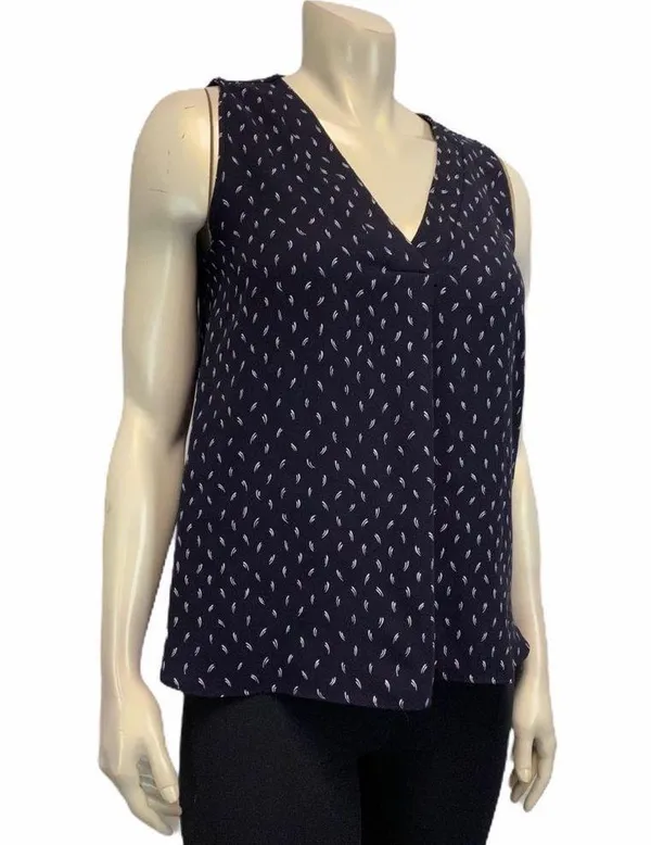 Ann Taylor Medium Sleeveless Top Blouse Blue - Image 2