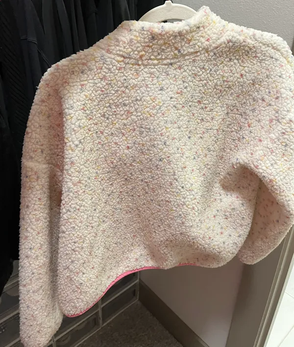 Gap Cozy Sherpa Printed Zip-Front Jacket For Girls - Image 3