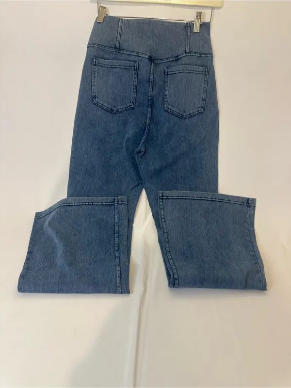 HeartSoul Wide-Leg Flare Jeans in Medium Blue - Image 6