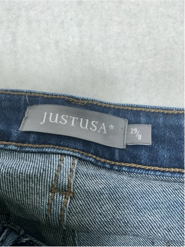JUSTUSA Women’s Bootcut Blue Denim Jeans Medium Wash Stretch size 29/8 - Image 4