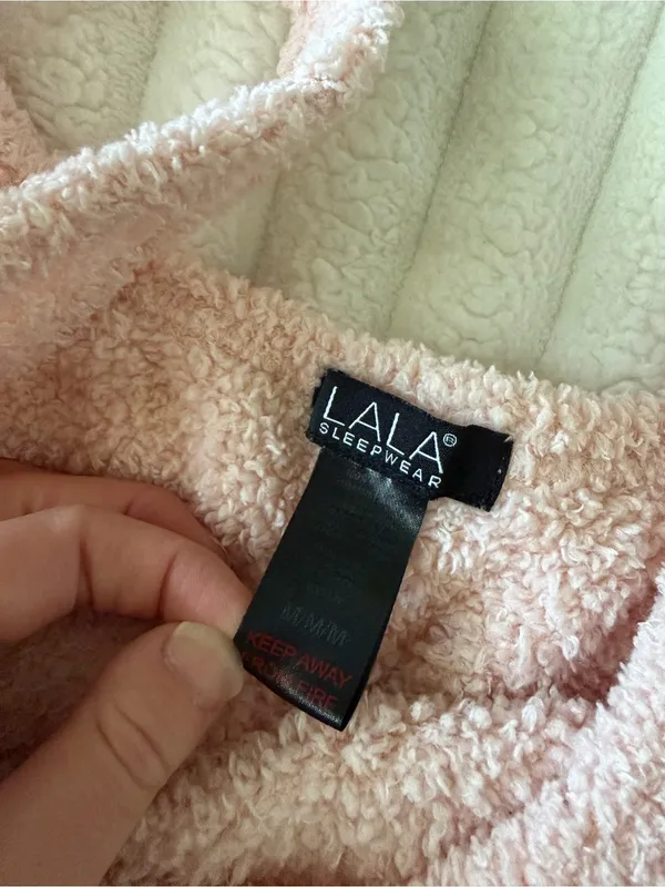 Lala Sleepwear Cozy Plush Pink Lounge Tank - Image 4