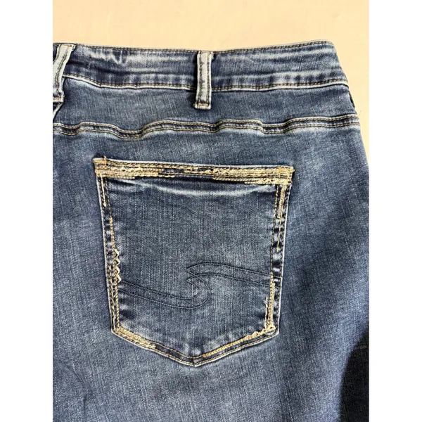 Silver Jeans Avery Slim Boot Medium Wash Denim Jeans W94627SDG332 Sz 18 L33 Wmn - Image 6