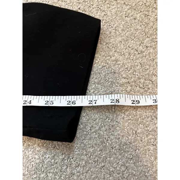 Zara Dress Pants Size L Black Slim Leg Striped Elastic Waist Trousers - Image 5