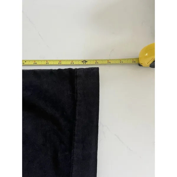 Anthropologie Maeve Colette Velvet Wide-Leg Pants Trousers Crop Black Size 26 - Image 6
