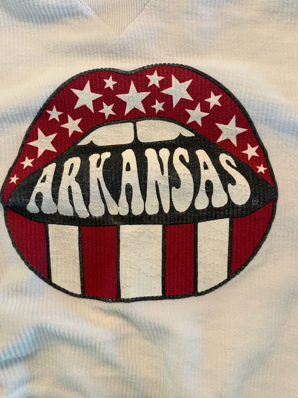 Arkansas Razorback sweatshirt White Size XL - Image 3